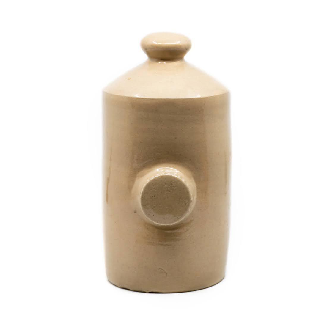Pearson's of Chesterfield Ceramic Pottery Warmer: An antique Pearsons of Chesterfield ceramic pottery foot warmer with ceramic cap. Marked on the underside.