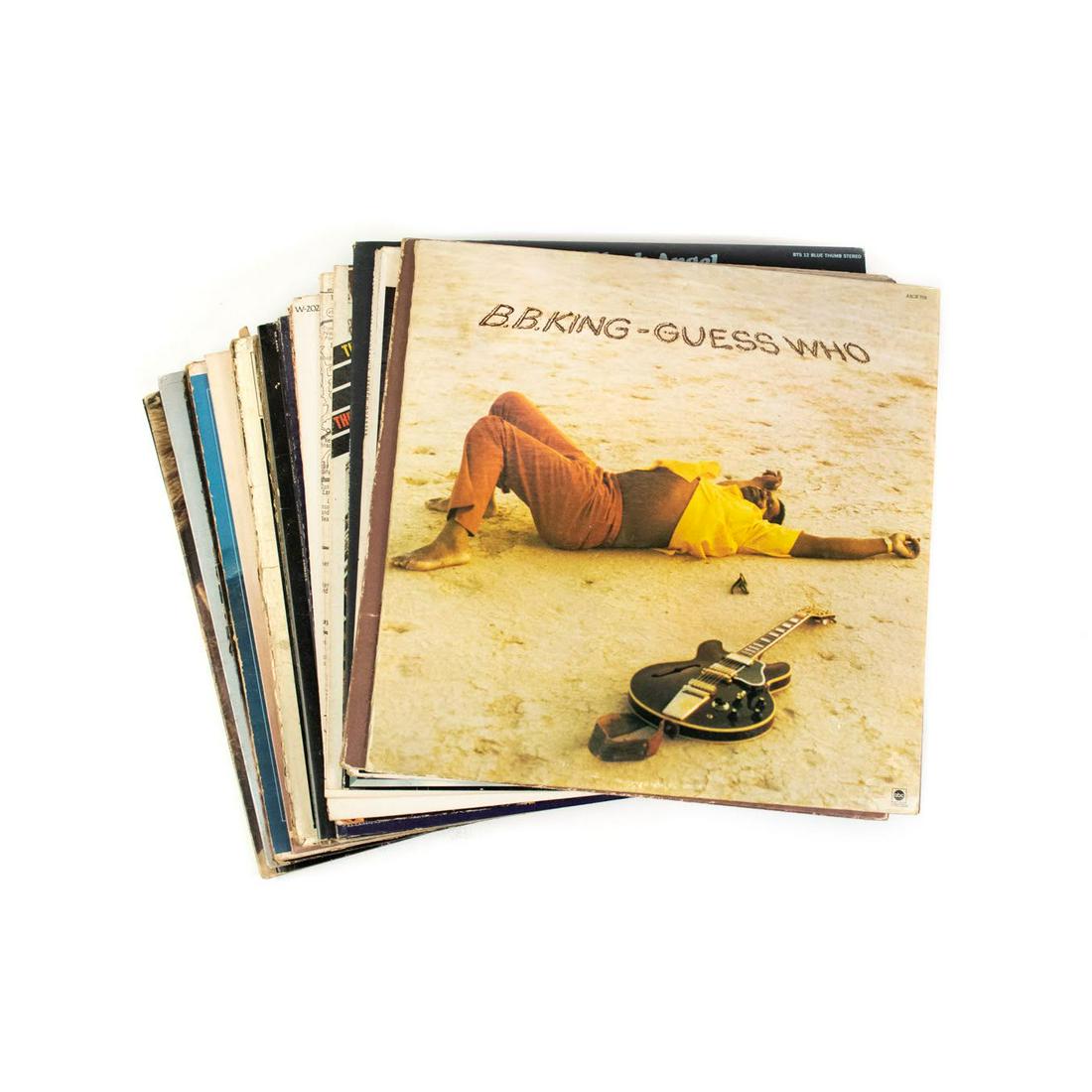 Group of Rock and Roll Vinyl Albums: B.B. King "Guess Who" 1972, Buddy Miles "Them Changes" 1970, Pete Fountain "Pete Fountain's New Orleans" 1959, Pete Fountain "Pete Fountain's French Quarter New Orleans" 1961, Earl Hooker "Sweet Black