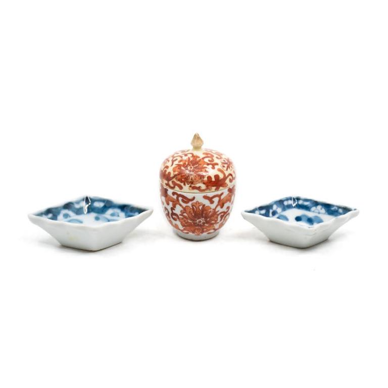 Japanese Salt Cellars and Chinese Red Vitriol Jar (1 of 10)