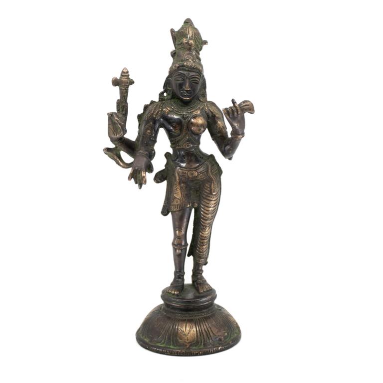 Indian Hindu Bronze Ardhanarishvara Shiva-Shakti Figure (1 of 9)