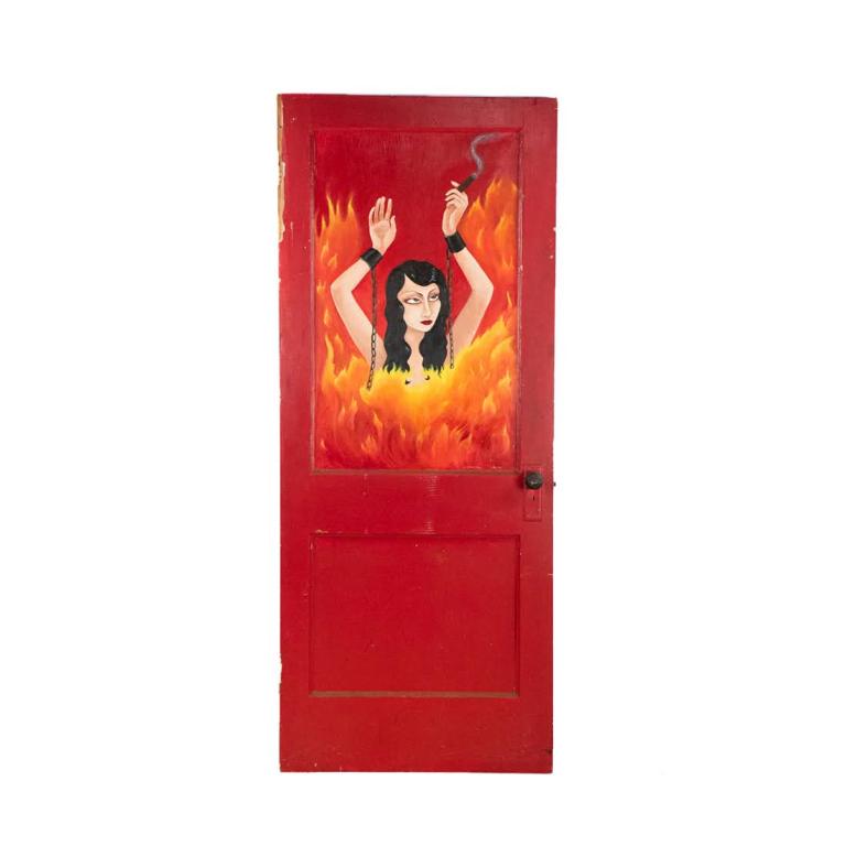 New Orleans Folk Art Anima Sola The Lonely Soul Door (1 of 9)