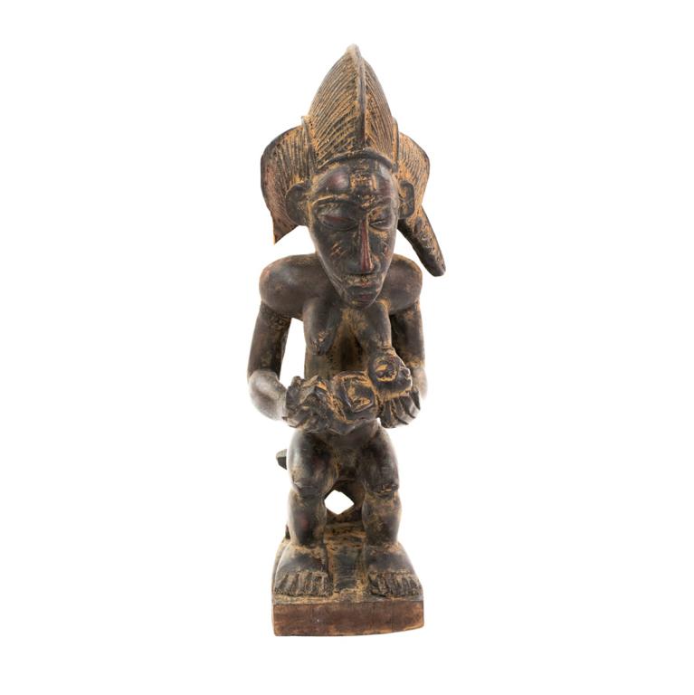 African Cote DIvoire Baule Maternity Statue (1 of 10)