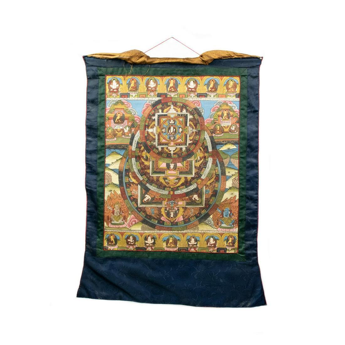 Early 19th C. Tibetan Figural Mandala Thangka (1 of 11)