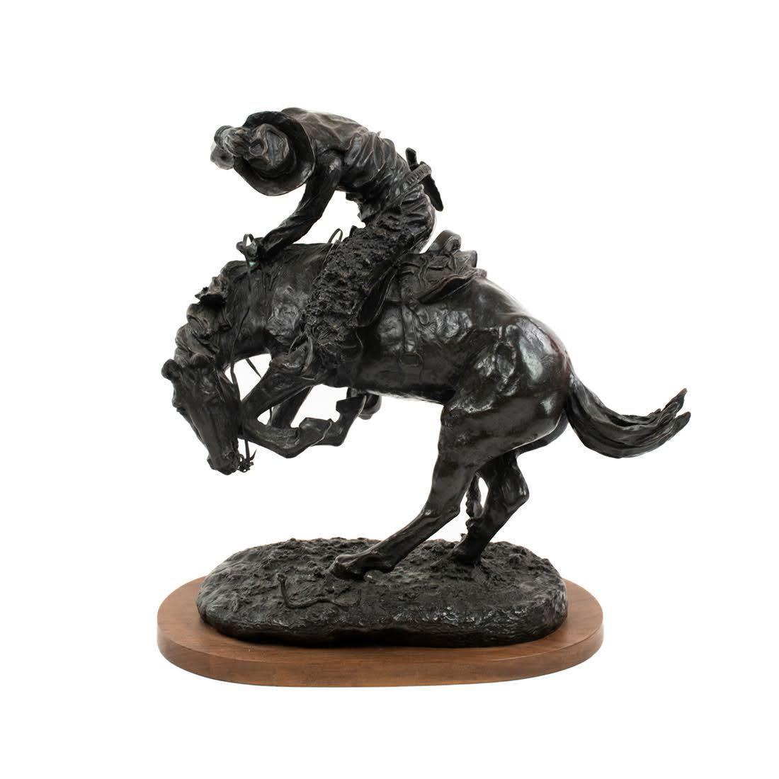 Frederic Remington 'the Rattlesnake' Cast Sculpture