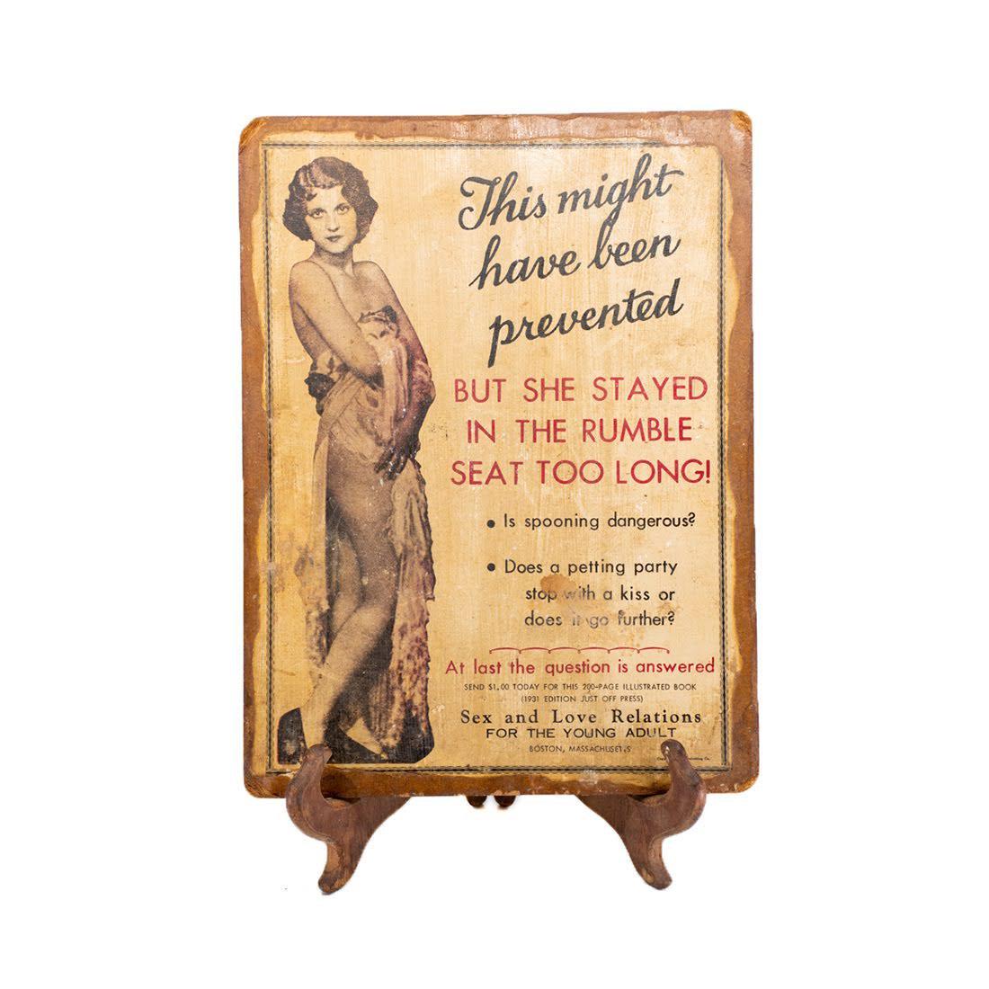 Original 1930's Rumble Seat Sex Advertisement (1 of 7)