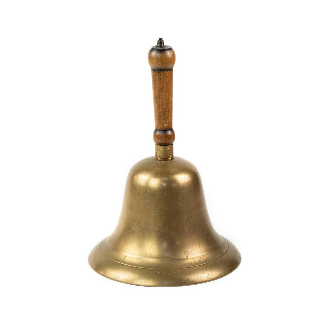 Large Late 19th C. Brass and School House Bell (1 of 3)