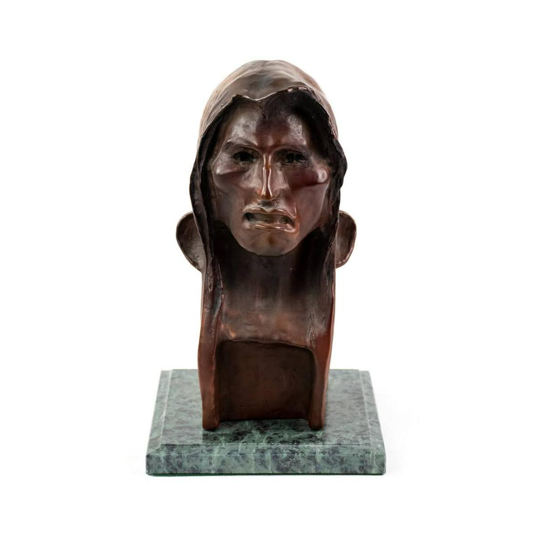 Frederic Remington Bronze Bust Sculpture "The Savage" (1 of 8)