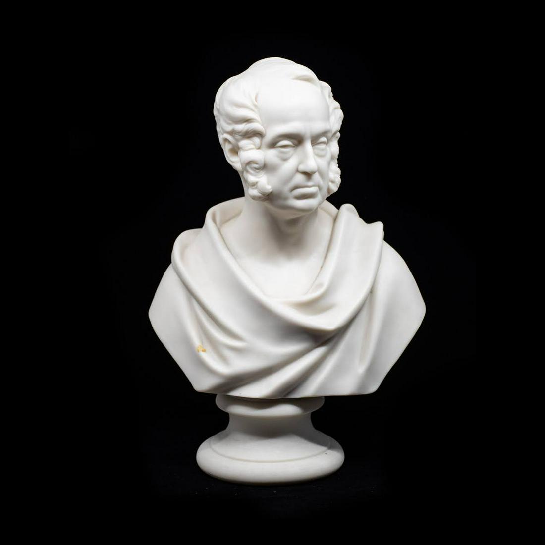 19th C. English Parian Bust of Male Figure (1 of 7)