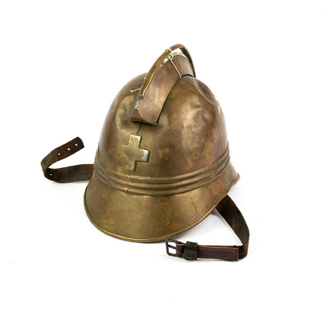 Antique German Brass Fireman's Helmet (1 of 7)