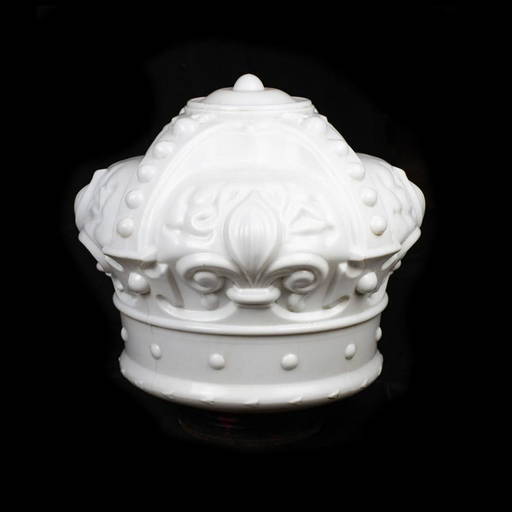 Standard Oil Gas Red Crown Milk Glass Globe