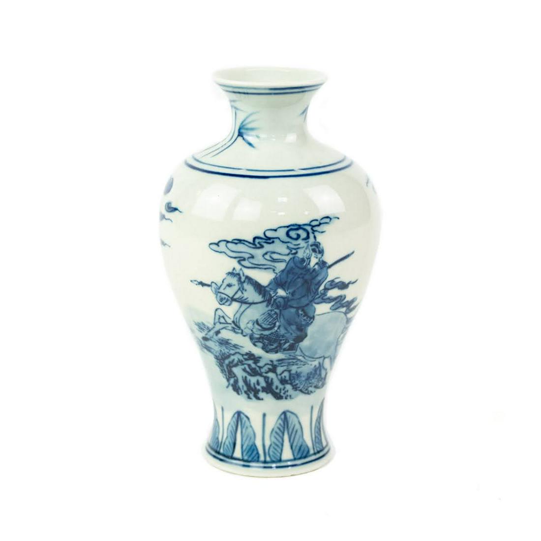 Chinese Hand-Painted Blue and White Porcelain Vase (1 of 7)