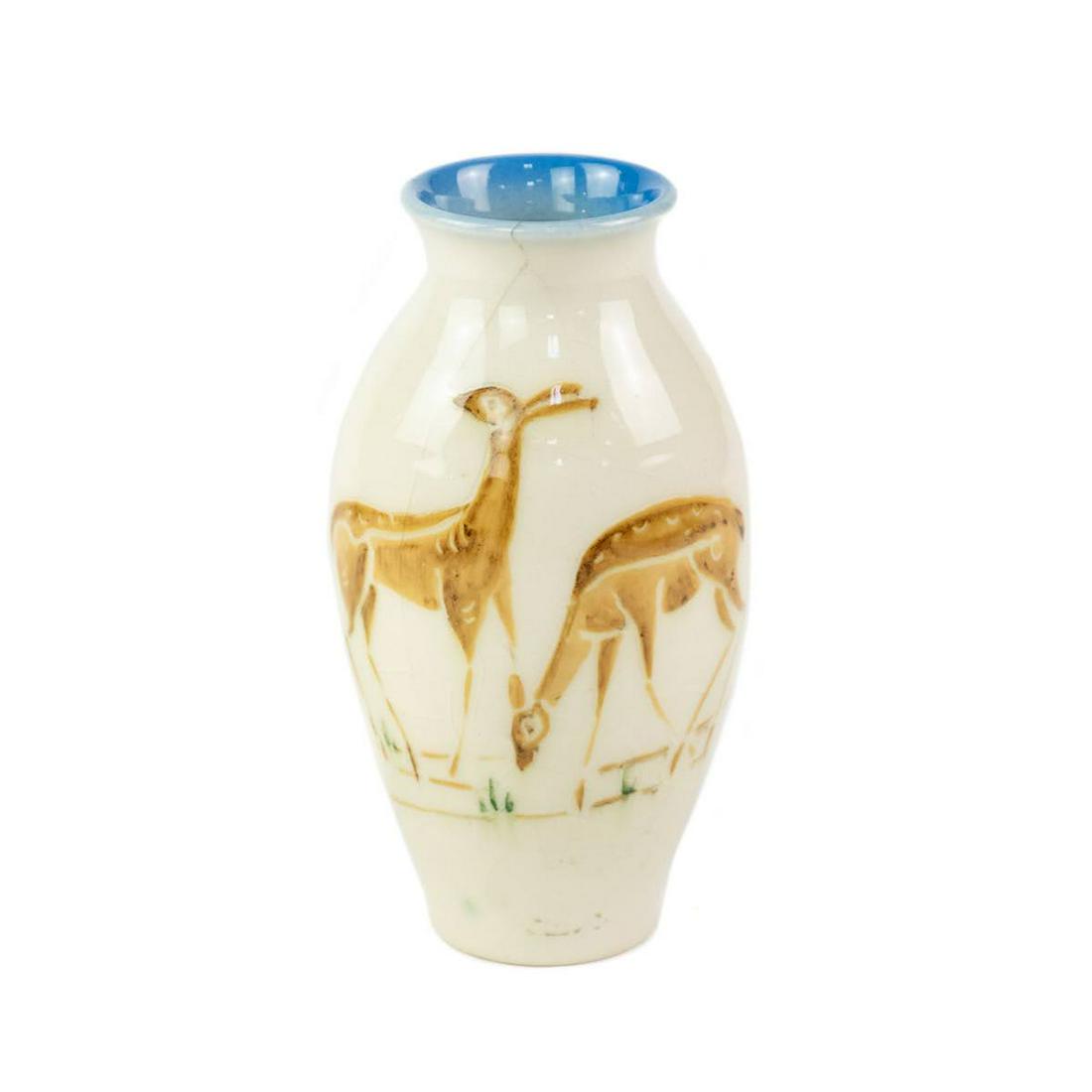 Rookwood Art Pottery Vase Deer c. 1945 (1 of 6)
