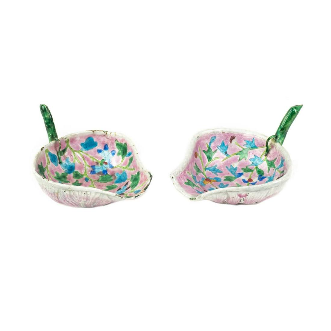 Pair of Chinese Enameled Metal Dishes (1 of 9)