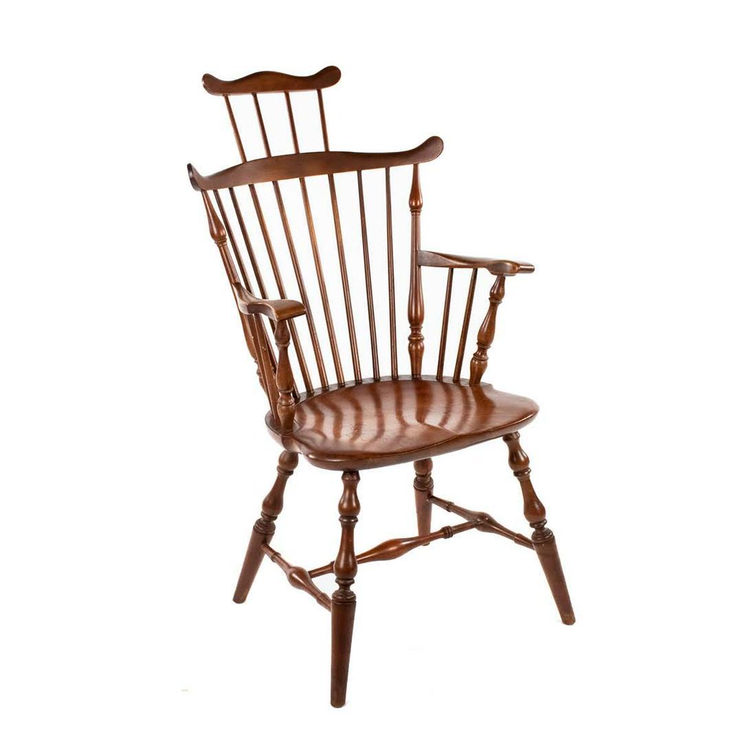 20th C Whitney Windsor Chair with Comb (1 of 16)