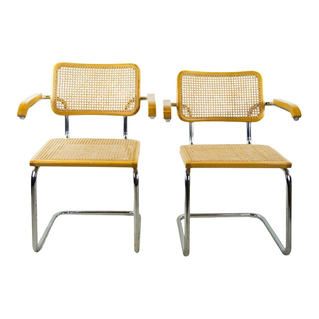 Pair of Marcel Breuer Cesca for Knoll Beech Chairs (1 of 10)