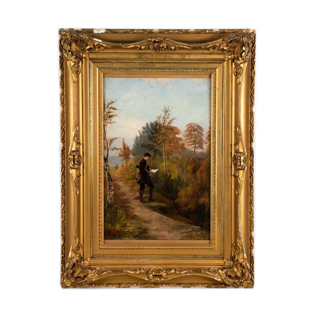 Le Chasseur Distrait O/B Attrib Edmond Yarz (1 of 12)