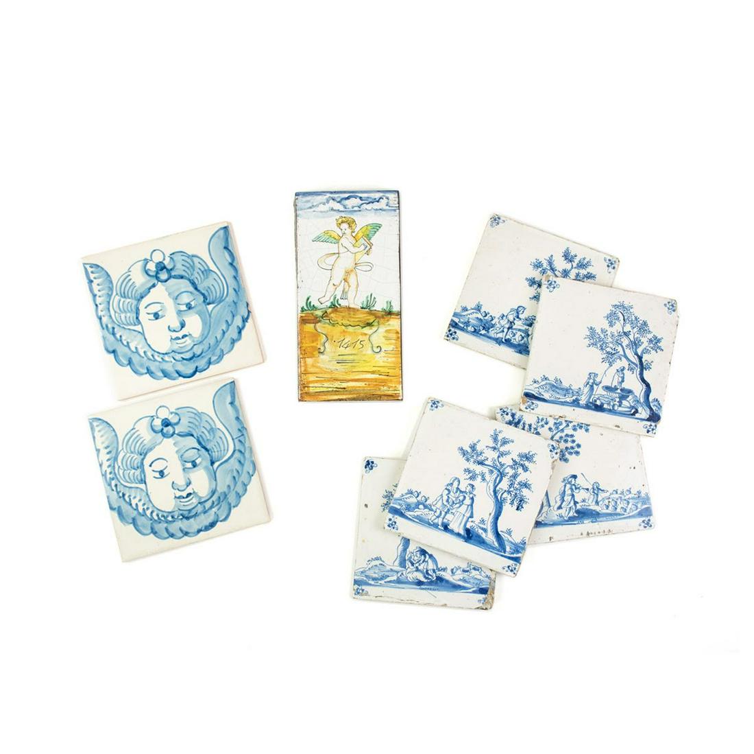 Grouping of Portuguese Hand-Painted Tiles (1 of 7)