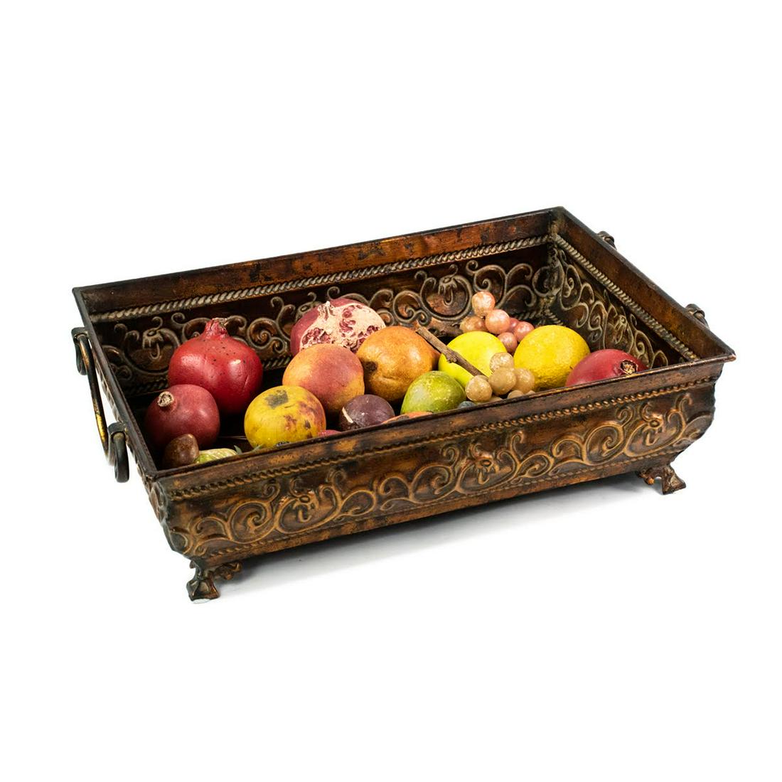 Group of 24 Cast Stone Fruit Pieces with tray (1 of 9)