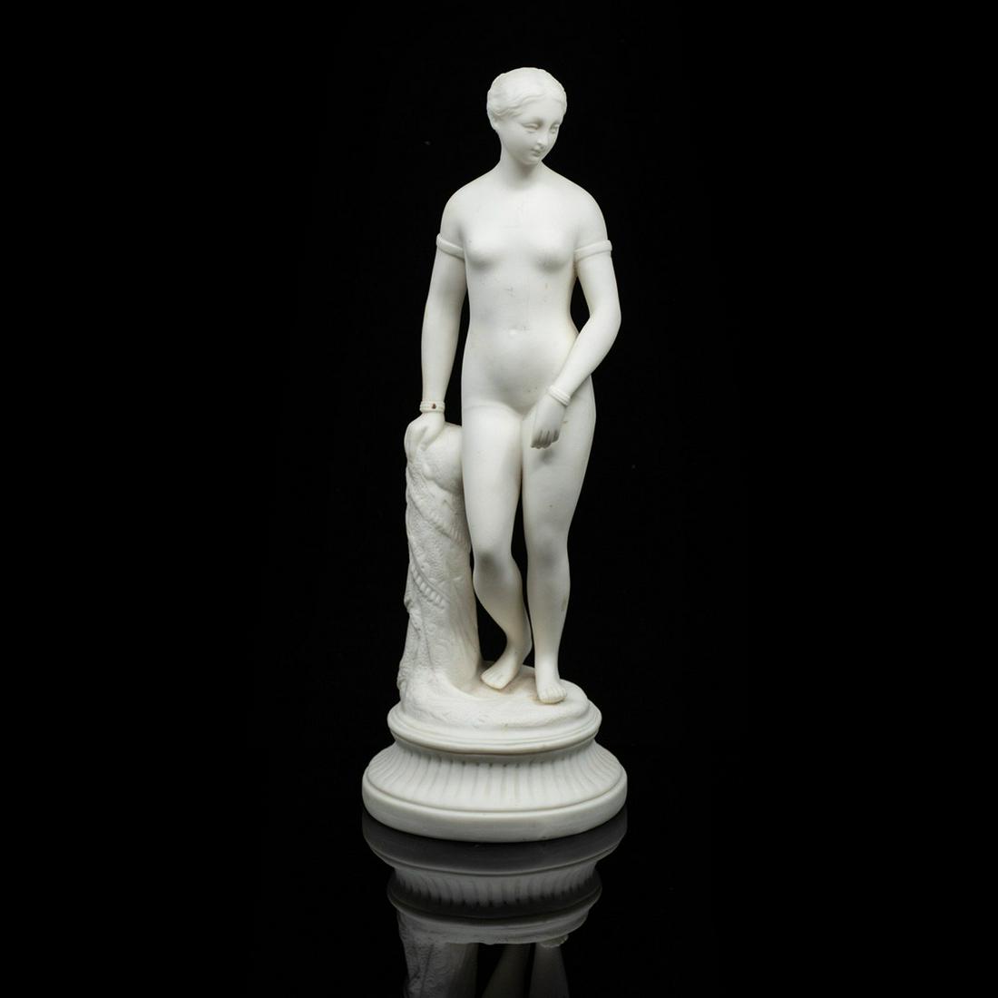 Antique Parian Statue of Aphrodite: An antique parian statue of Greek goddess Aphrodite. It is unmarked.