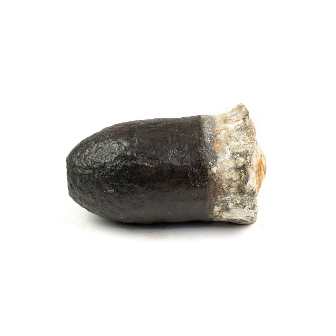 Union 3.5-Inch Blakely Shell - Spanish Fort, AL: A Civil War Union 3.5-inch Blakely projectile shell from the 1865 Battle of Spanish Fort, AL. Recovered in the 1990s. Provenance: Larry McCoy - Mobile, AL.