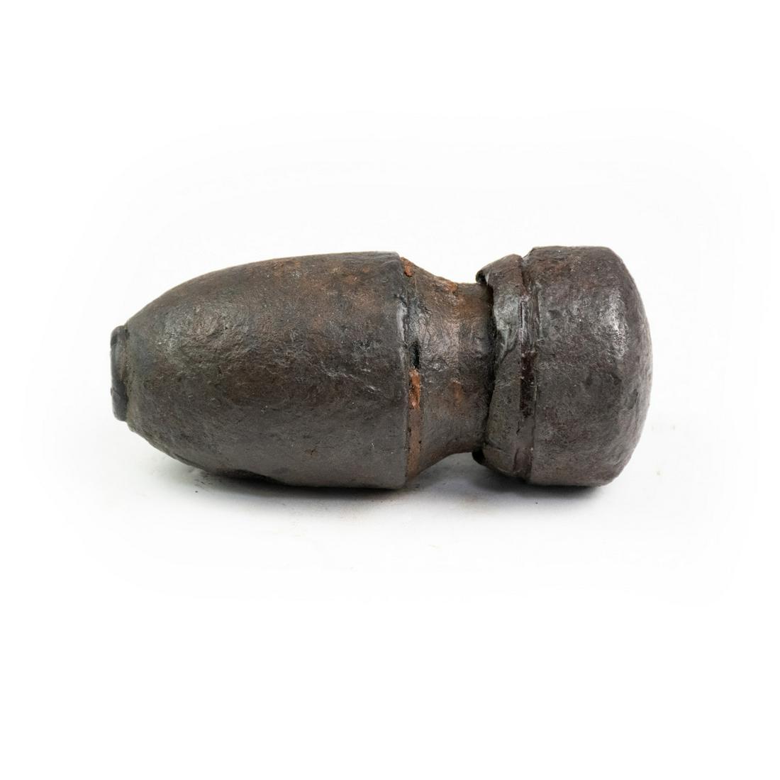 Union 3-Inch Hotchkiss Shell - Spanish Fort, AL: A Civil War Union 3-inch Hotchkiss shell from Spanish Fort, AL circa 1865. Recovered in the 1990s. Provenance: Larry McCoy - Mobile, AL.