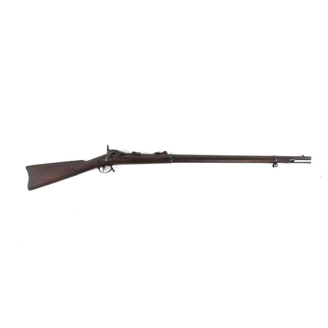 U.S. Model 1878 Springfield "Trapdoor" Rifle c. 1894: A U.S. model 1878 Springfield "Trapdoor" rifle. It is dated 1894 on the stock. Its serial number is 276210.