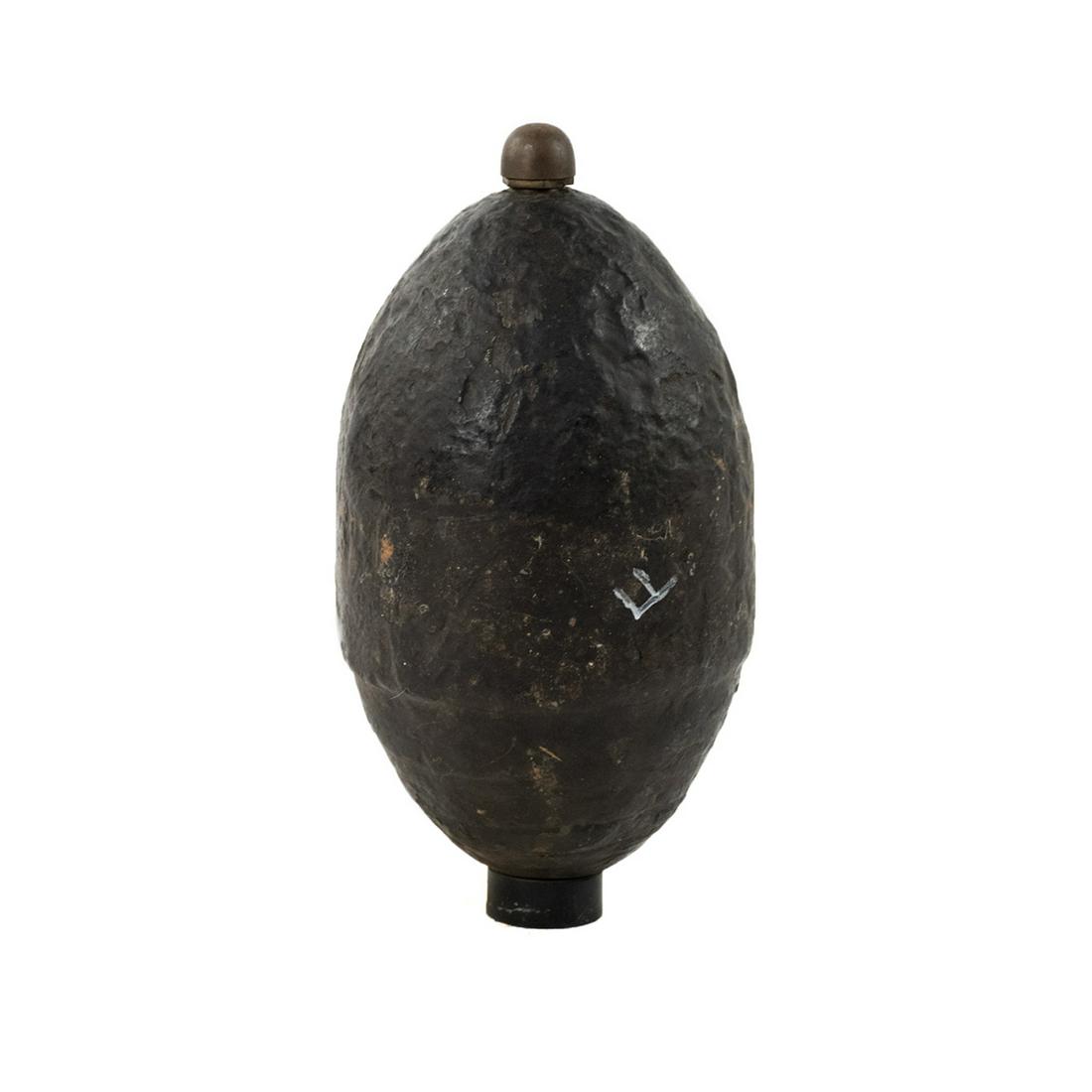 Confederate 7-in Blakely Shell Fired: A rare 7 inch Blakely shell fired from gunboat CSS Morgan into Union siege lines on April 1865. It is an English manufactured shell run through the blockade for the Confederacy. A Recovered in the 199