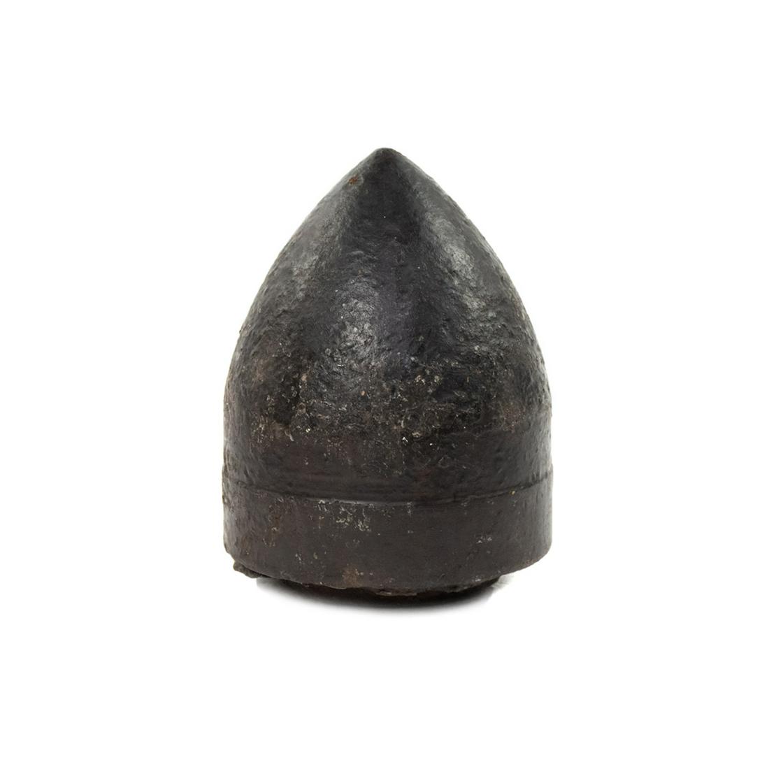 6.4-in Tear Drop Pattern Read Bolt - Fort Powell, AL: A 6.4 inch tear drop pattern read bolt, tear drop pattern recovered from Fort Powell from the Battle of Mobile Bay in 1864. Recovered in the 1990s. Provenance: Larry McCoy - Mobile, AL.