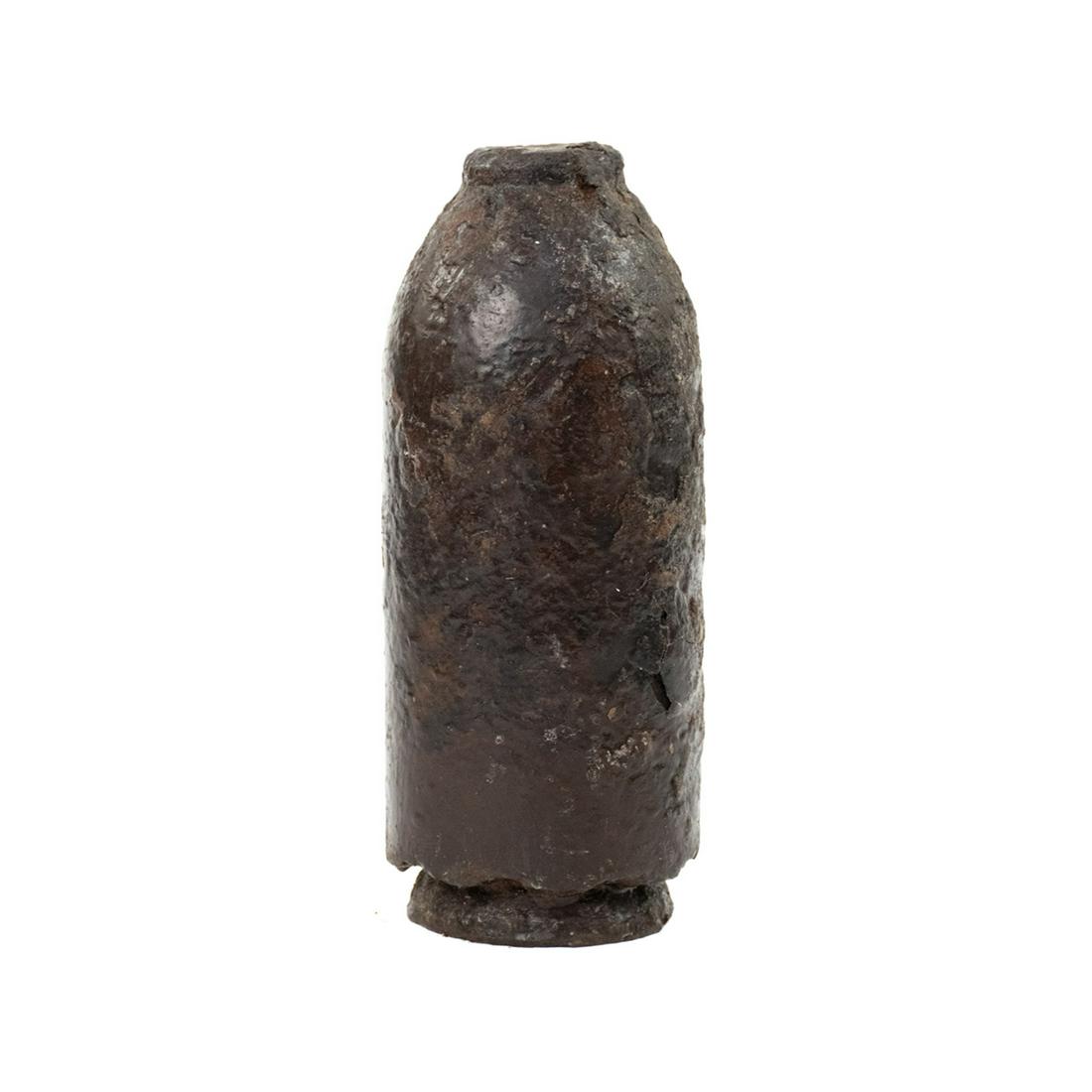 30-lb Parrott Shell - Spanish Fort, AL: A 30 pound Parrott shell recovered from the Spanish Fort siege of Spanish Fort in April 1865. Recovered in the 1990s. Provenance: Larry McCoy - Mobile, AL.