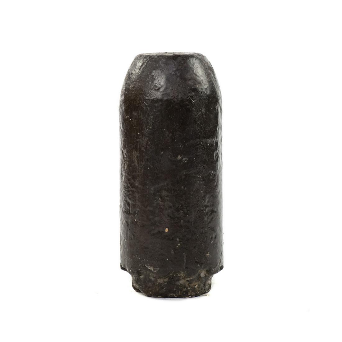 30-lb Flat Nose Bolt - Spanish Fort, AL: A 30 pound flat nose bolt recovered from the Spanish Fort siege of Spanish Fort in April 1865. Recovered in the 1990s. Provenance: Larry McCoy - Mobile, AL.