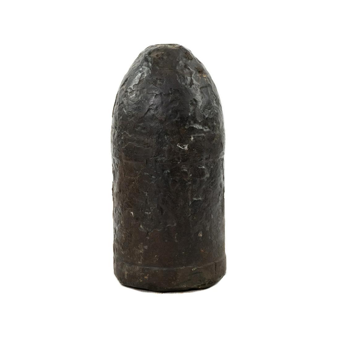 Confederate 7-in Brookes Shell - Fort Powell, AL: A Confederate 7 inch brookes shell recovered from Fort Powell, AL from the Battle of Mobile Bay August in 1864. Recovered in the 1990s. Provenance: Larry McCoy - Mobile, AL.