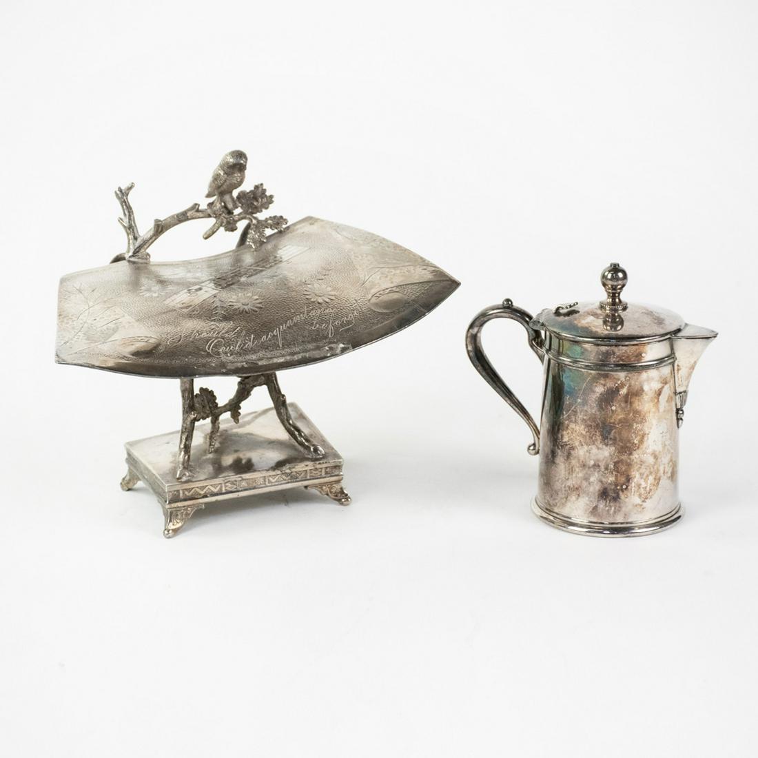 Group of 2 Derby Silver Plate Card Tray and Pitcher (1 of 13)