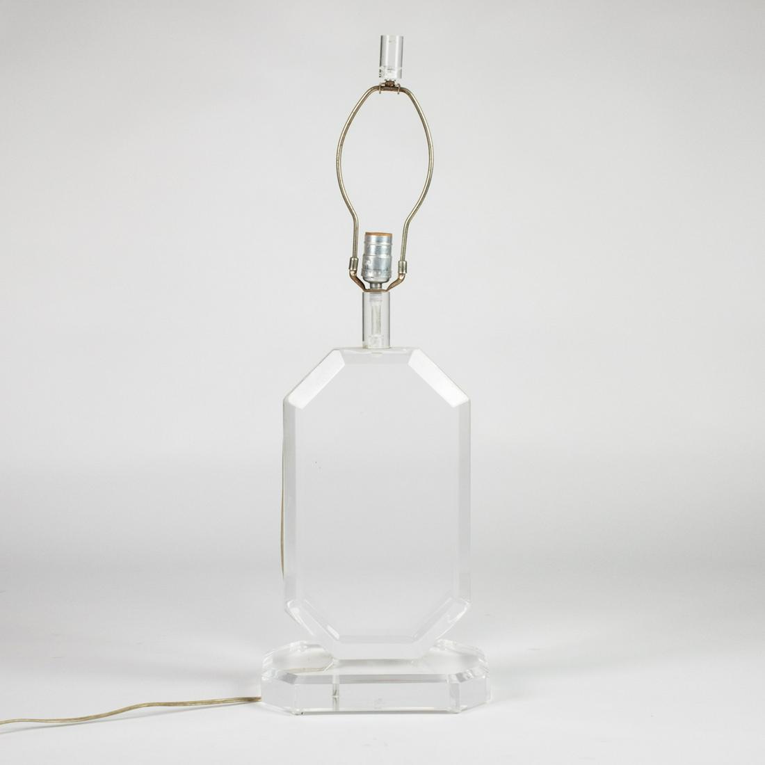 Mid-Century Modern Lucite Octagonal Table Lamp (1 of 9)