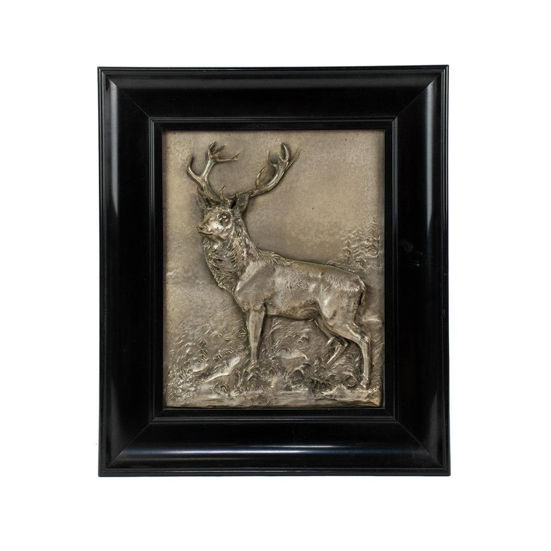Fritz Diller Signed Metal Relief Bull Elk Artwork (1 of 10)