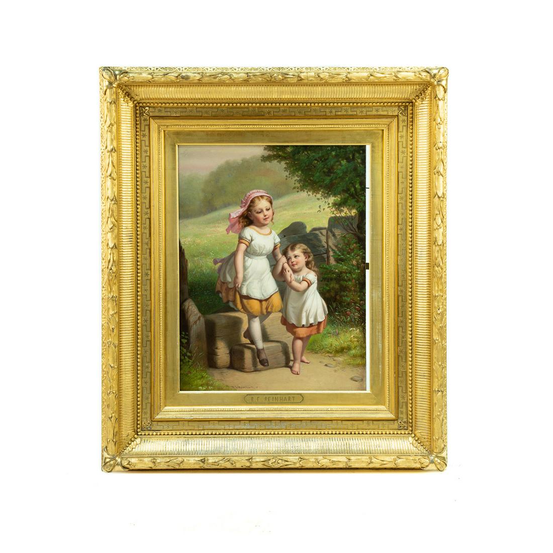 B.F. Reinhart Signed Oil on Board c. 1873 (1 of 16)