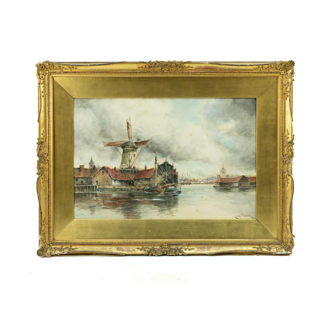 Louis Van Staaten Signed Watercolor on Paper (1 of 18)