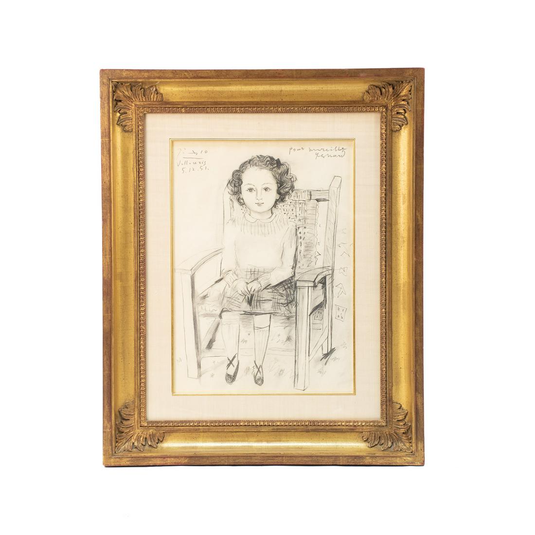 Pablo Picasso Signed Graphite on Paper c. 1951 (1 of 16)