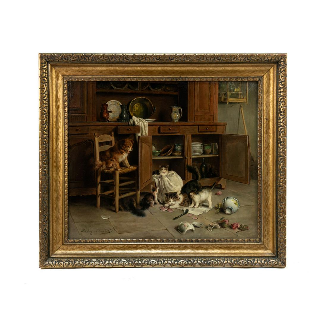 Louis Eugene Lambert Signed Oil on Canvas (1 of 19)