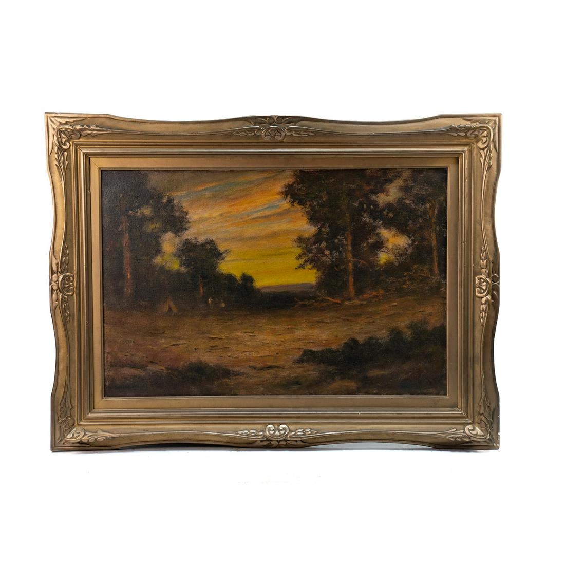 After Ralph Blakelock Signed Oil on Canvas (1 of 19)