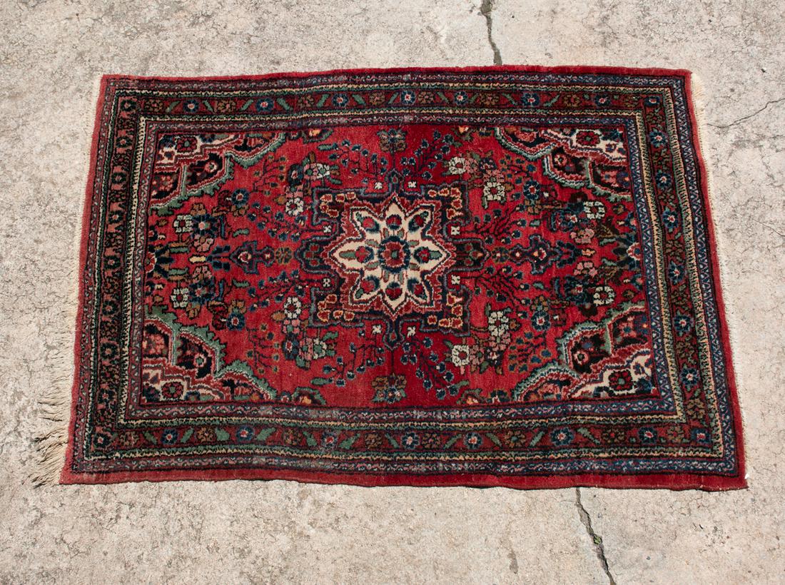 Persian Heriz Red and Blue Area Rug (1 of 14)