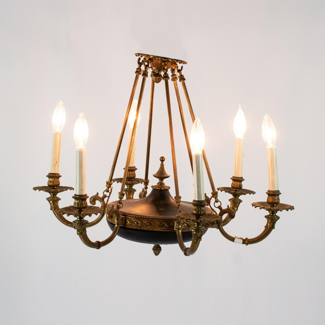 French Empire Six Light Chandelier (1 of 19)