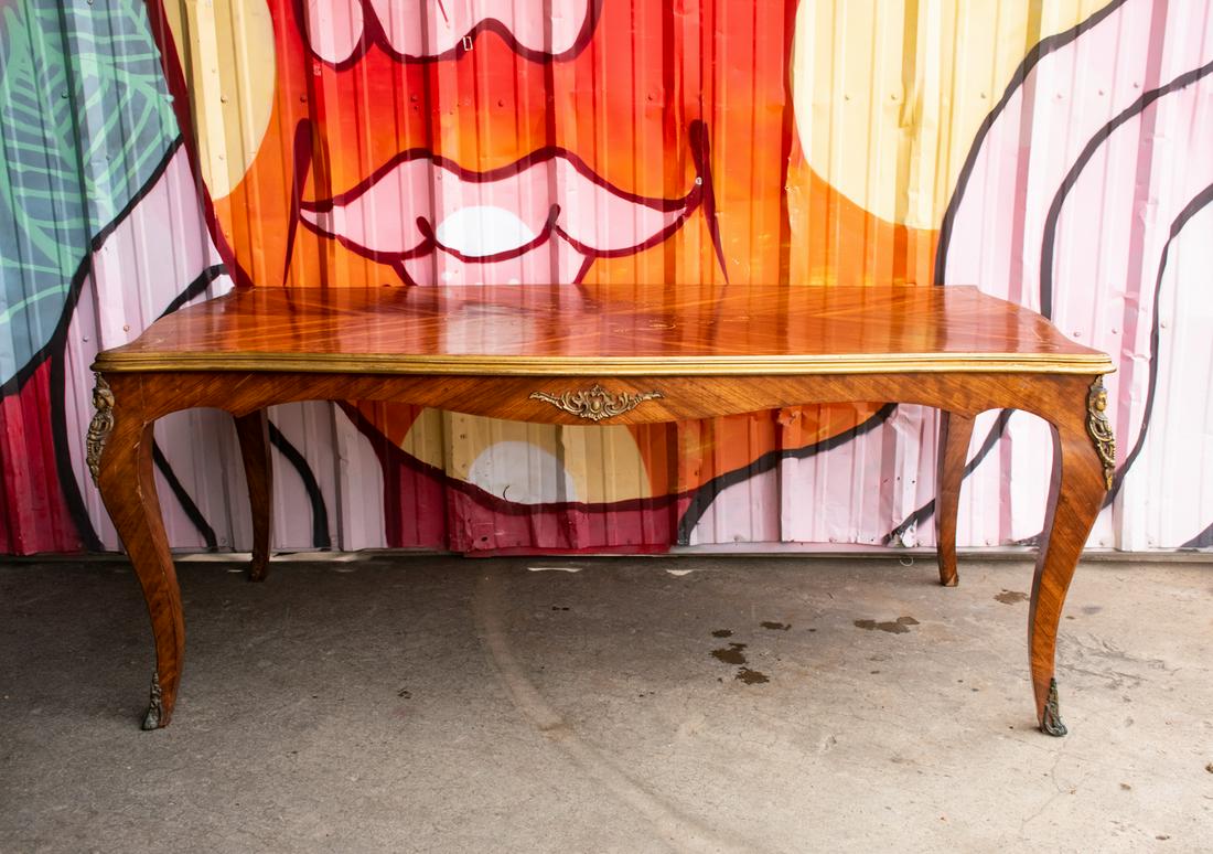 Louis XV Style Gilt Bronze Mounted Bureau Plat Desk (1 of 20)