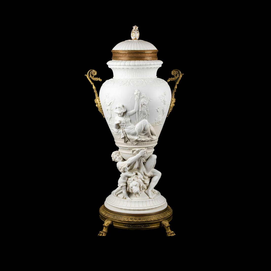 19th C French Louis XV Bronze Mounted Biscuit Porcelain (1 of 20)