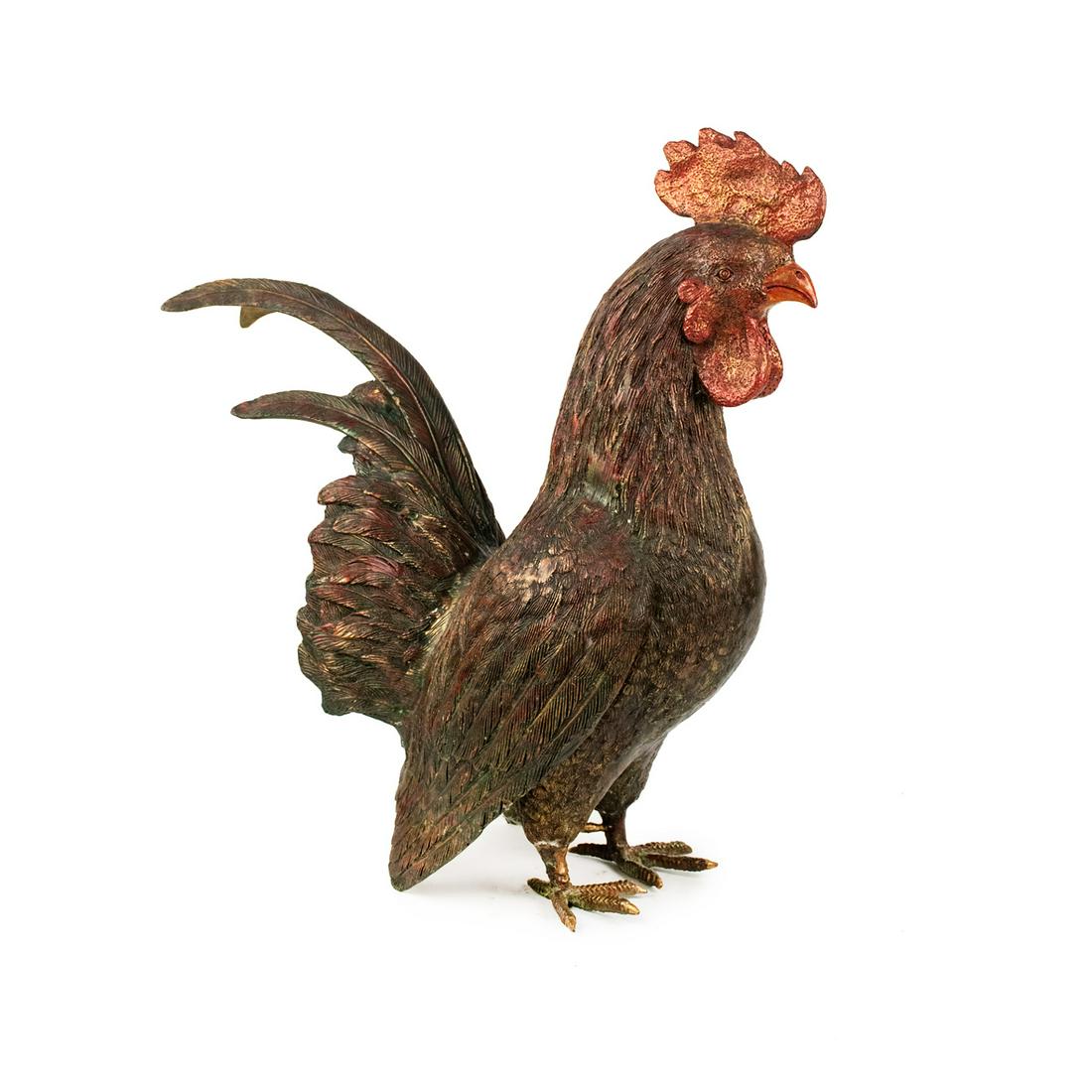 Antique Bronze Rooster Sculpture (1 of 15)