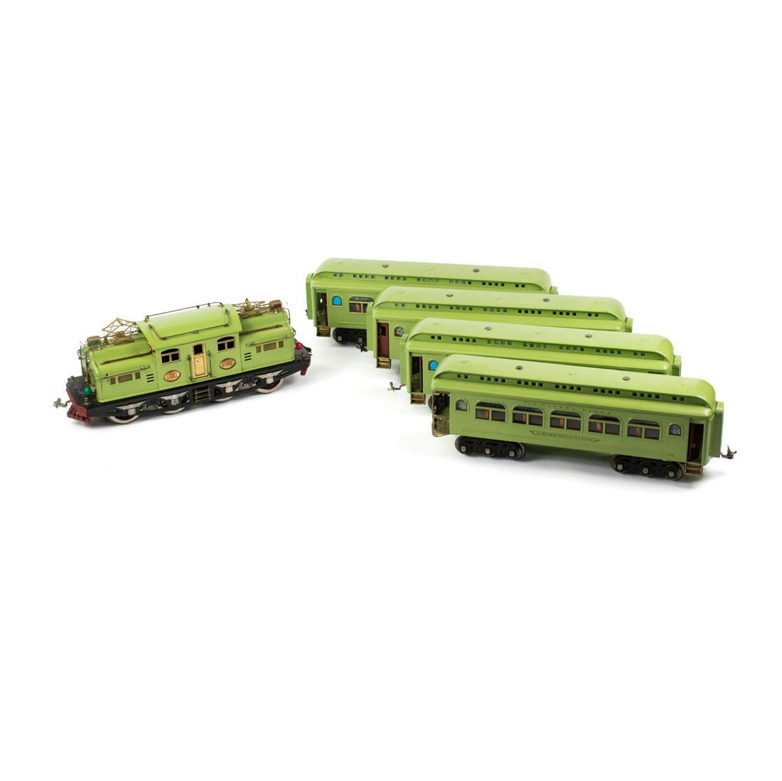 Lionel #408E w/ 418, 419,431 & 490 Apple Green Car Set (1 of 19)