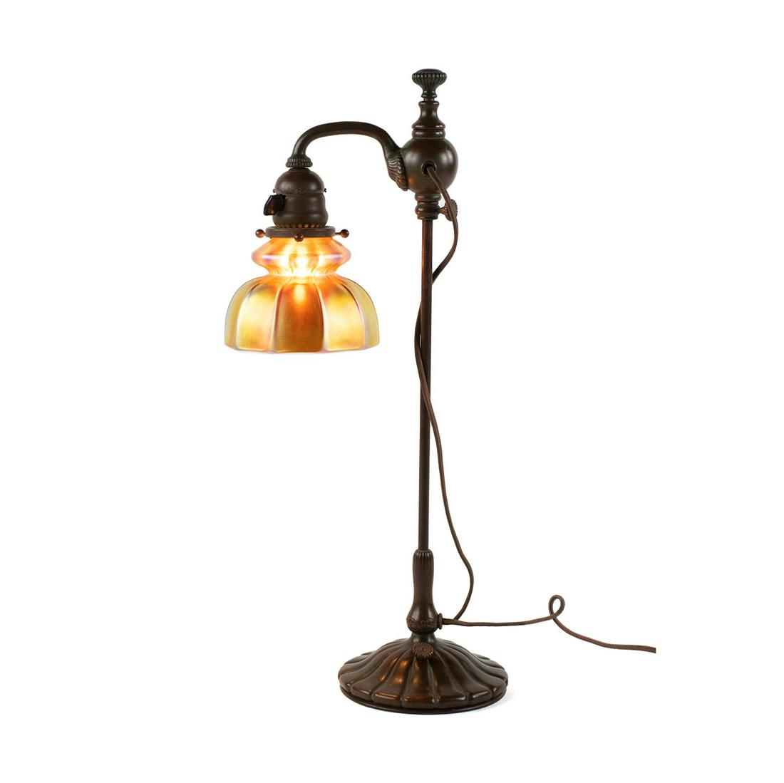 Tiffany Studios Favrile Telescopic Reading Desk Lamp (1 of 18)