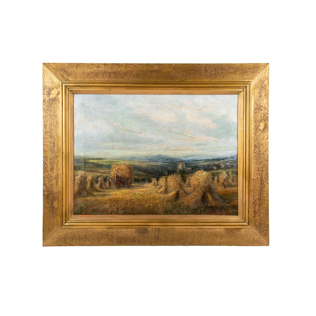 John William Allison Antique Signed Oil on Canvas (1 of 16)