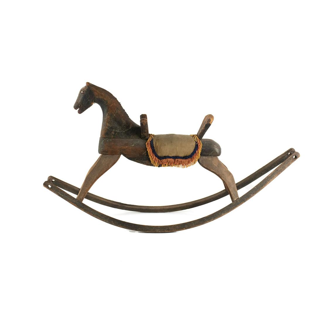 Early 19th C. Folk Art Carved and Painted Rocking Horse (1 of 20)