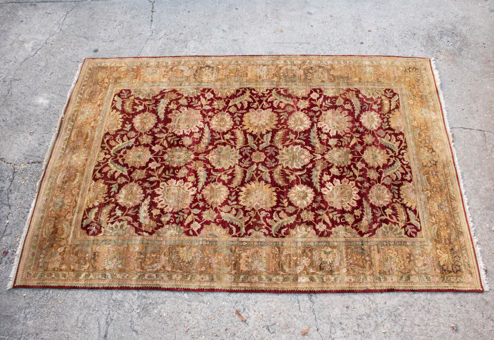 Indian Jaipur Wool Hand Knotted Area Rug (1 of 17)