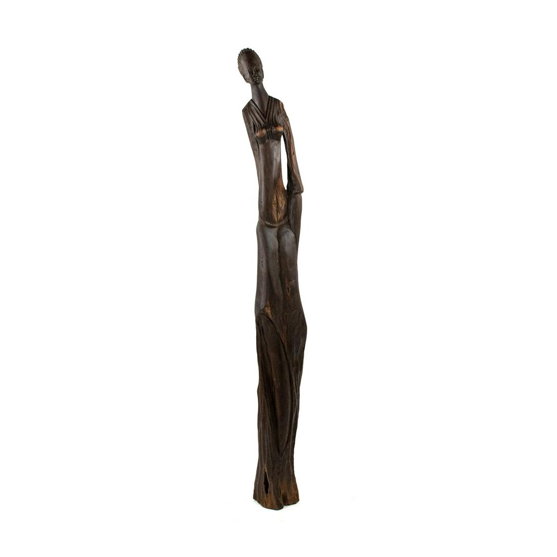 Large African Ironwood Carved Female Figure Sculpture (1 of 10)